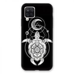 Coque Pour Samsung Galaxy A12 Animaux Maori Tortue Noir