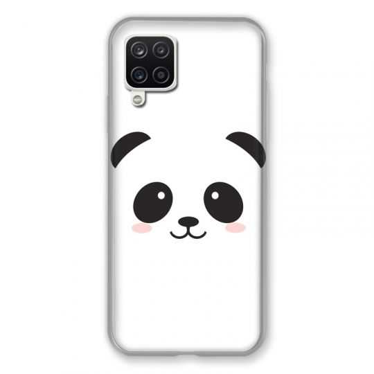 Coque Pour Samsung Galaxy A12 Panda Blanc