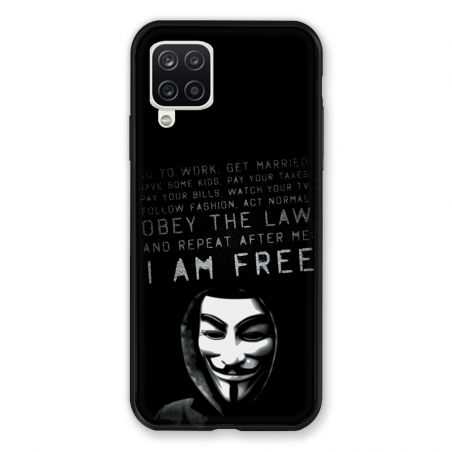 Coque Pour Samsung Galaxy A12 Anonymous I am free