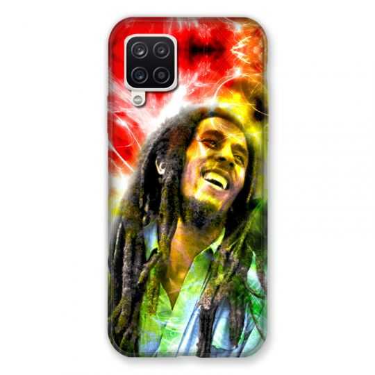 Coque Pour Samsung Galaxy A12 Bob Marley Color