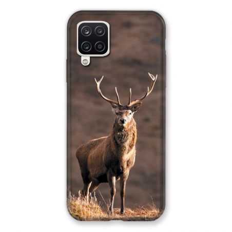Coque Pour Samsung Galaxy A12 Chasse Chevreuil Blanc