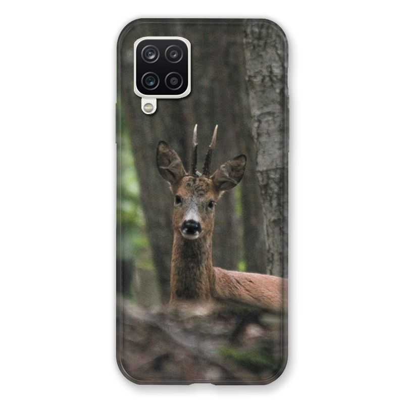 Coque Pour Samsung Galaxy A12 Chasse Chevreuil Bois