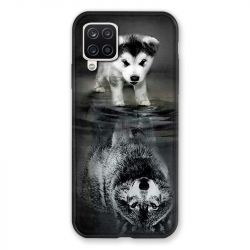 Coque Pour Samsung Galaxy A12 Chien Reflet
