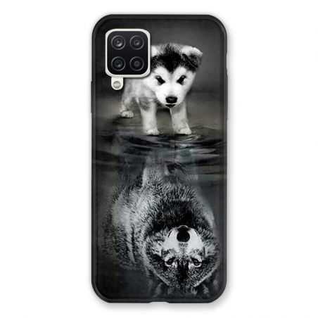 Coque Pour Samsung Galaxy A12 Chien Reflet