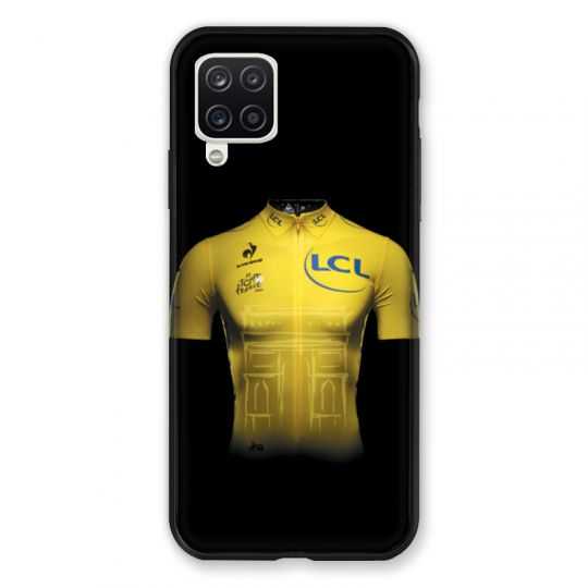 Coque Pour Samsung Galaxy A12 Cyclisme Maillot Jaune