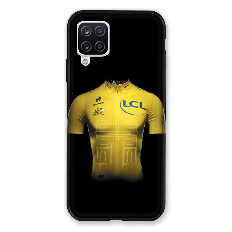 Coque Pour Samsung Galaxy A12 Cyclisme Maillot Jaune