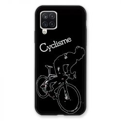 Coque Pour Samsung Galaxy A12 Cyclisme Ombre Blanche