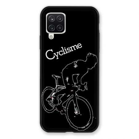 Coque Pour Samsung Galaxy A12 Cyclisme Ombre Blanche