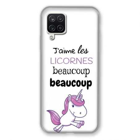 Coque Pour Samsung Galaxy A12 Decale Licornes