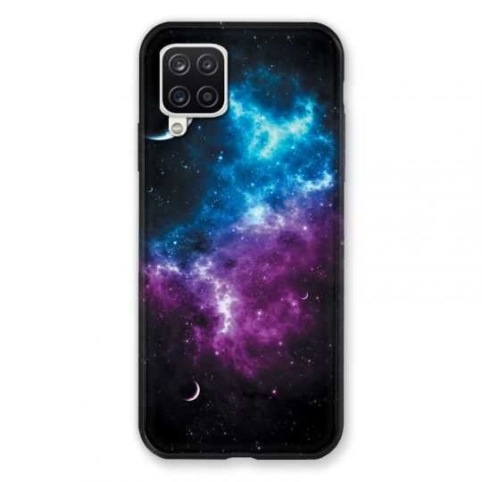 Coque Pour Samsung Galaxy A12 Univers Bleu Violet