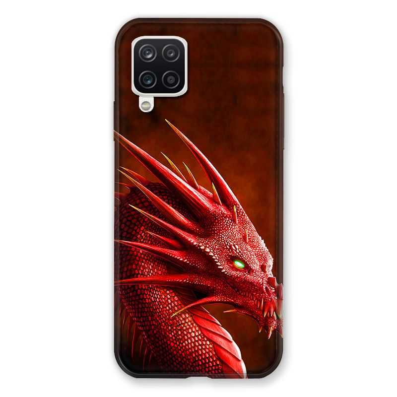 Coque Pour Samsung Galaxy A12 Dragon Rouge