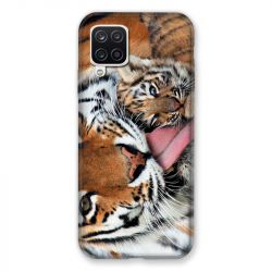 Coque Pour Samsung Galaxy A12 Bebe Tigre