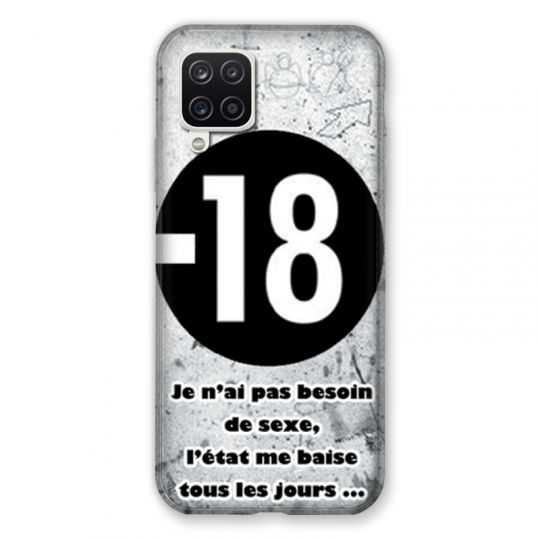 Coque Pour Samsung Galaxy A12 Humour 18 Ans