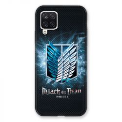Coque Pour Samsung Galaxy A12 Manga Attaque Titans Noir