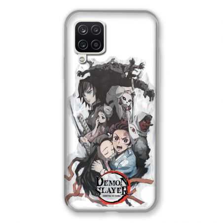 Coque Pour Samsung Galaxy A12 Manga Demon Slayer Blanc