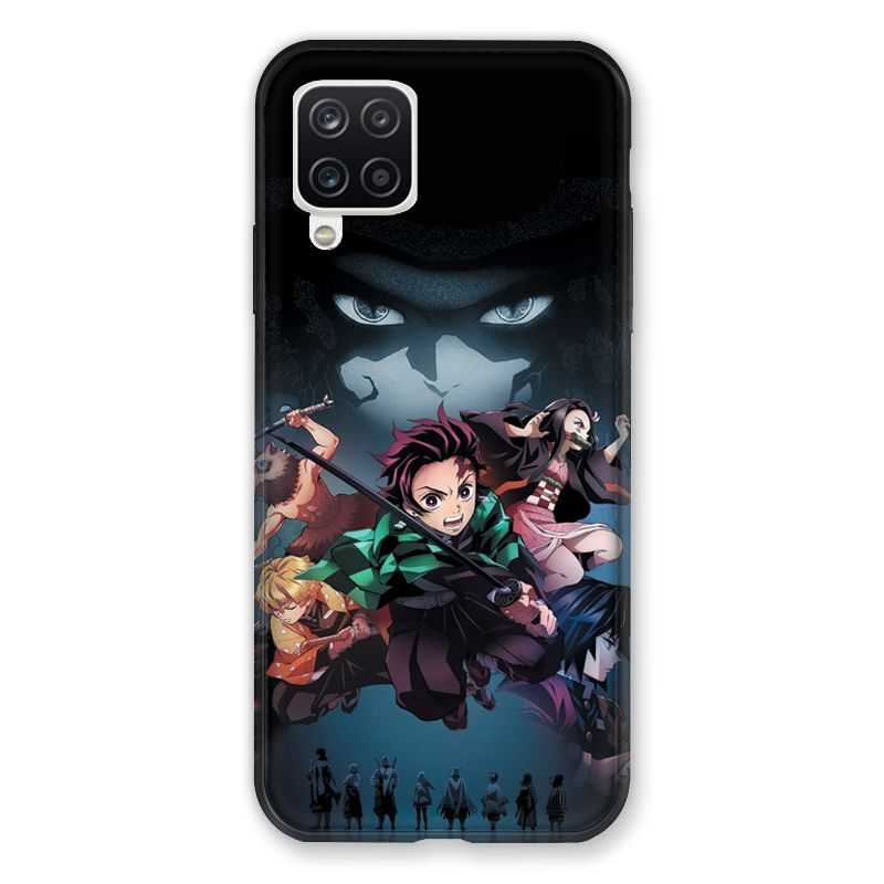 Coque Pour Samsung Galaxy A12 Manga Demon Slayer Noir