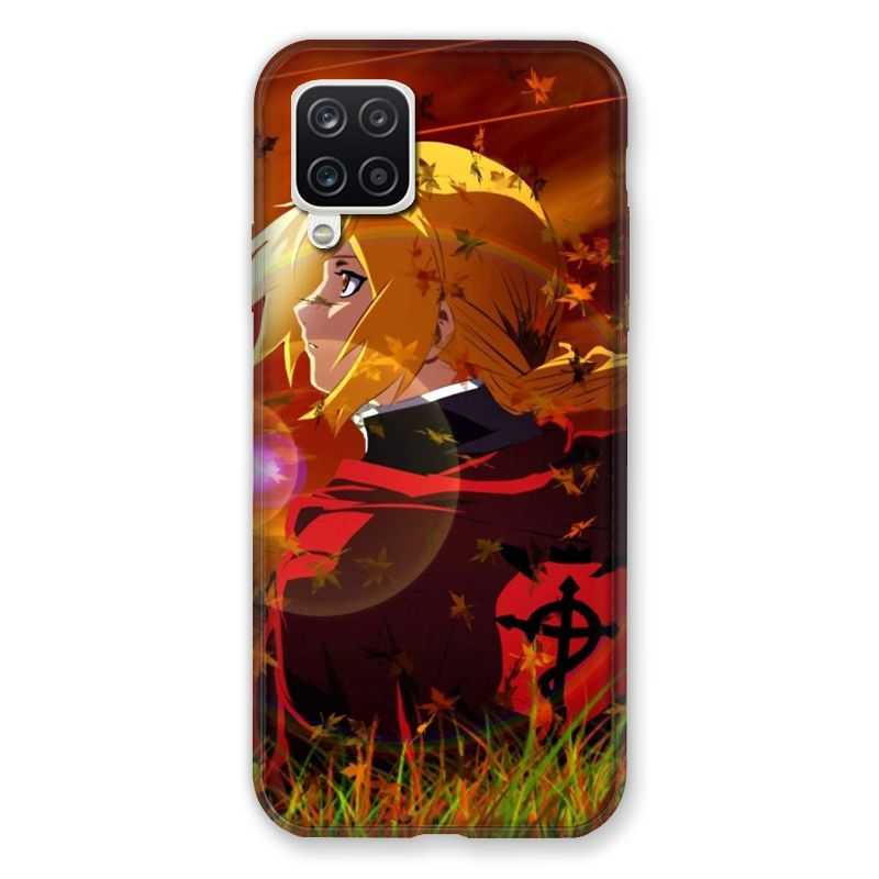 Coque Pour Samsung Galaxy A12 Manga Fullmetal Alchemist Rouge
