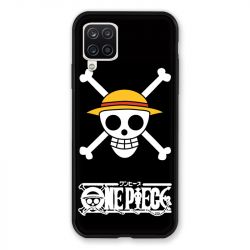 Coque Pour Samsung Galaxy A12 Manga One Piece Tete de Mort