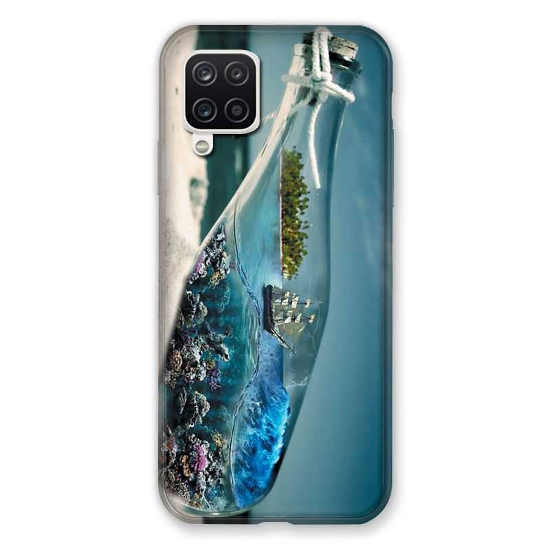 Coque Pour Samsung Galaxy A12 Mer Bouteille