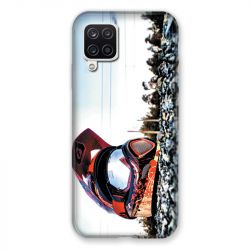 Coque Pour Samsung Galaxy A12 Moto Casque Cross