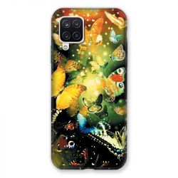 Coque Pour Samsung Galaxy A12 Papillon Jaune