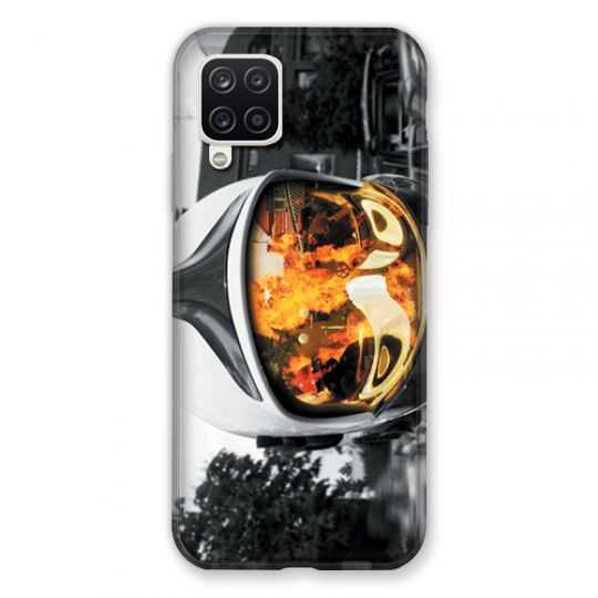 Coque Pour Samsung Galaxy A12 Pompier Casque Feu