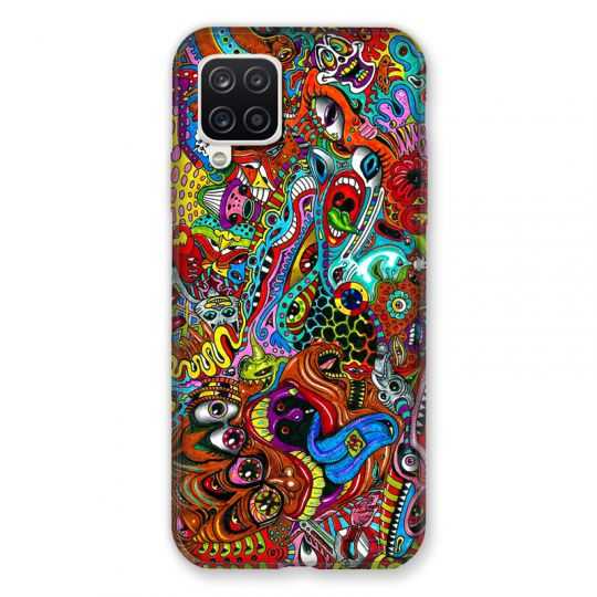 Coque Pour Samsung Galaxy A12 Psychedelic Yeux