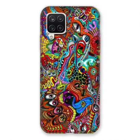 Coque Pour Samsung Galaxy A12 Psychedelic Yeux