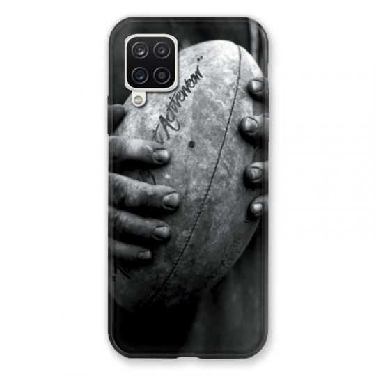 Coque Pour Samsung Galaxy A12 Rugby Ballon Vintage