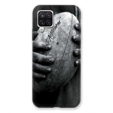 Coque Pour Samsung Galaxy A12 Rugby Ballon Vintage