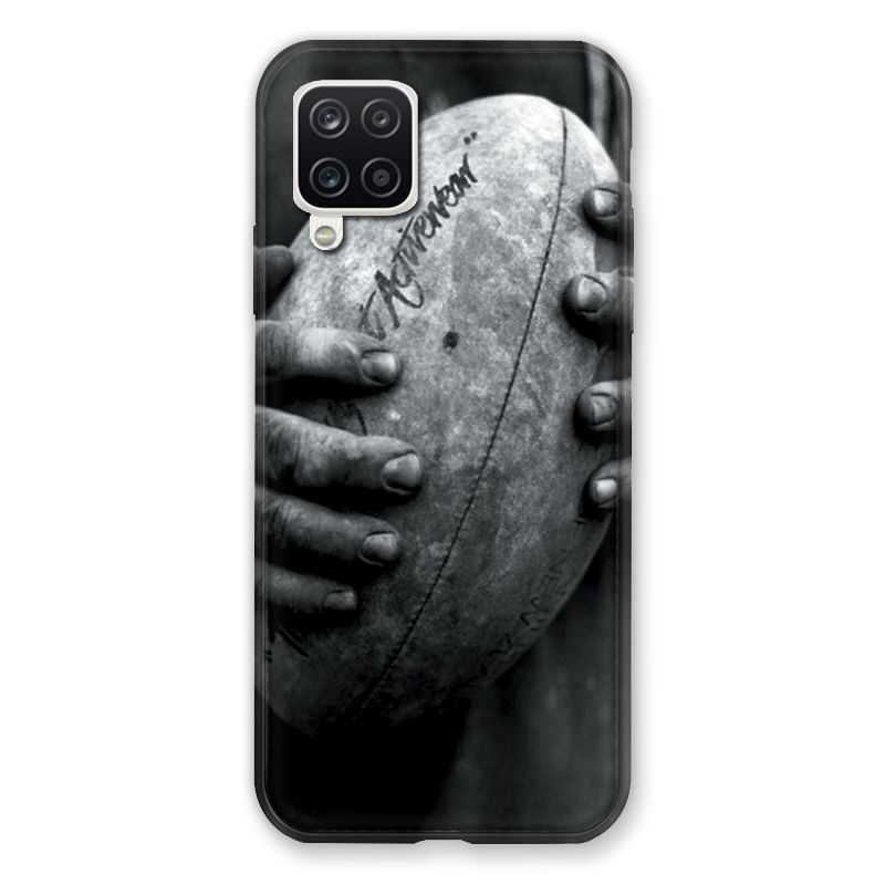 Coque Pour Samsung Galaxy A12 Rugby Ballon Vintage