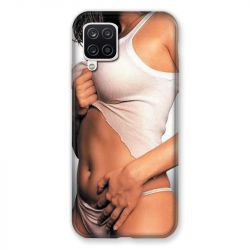 Coque Pour Samsung Galaxy A12 Sexy Tee Shirt Blanc
