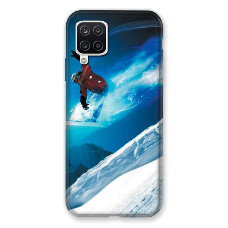 Coque Pour Samsung Galaxy A12 Snowboard Saut