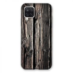 Coque Pour Samsung Galaxy A12 Texture Bois