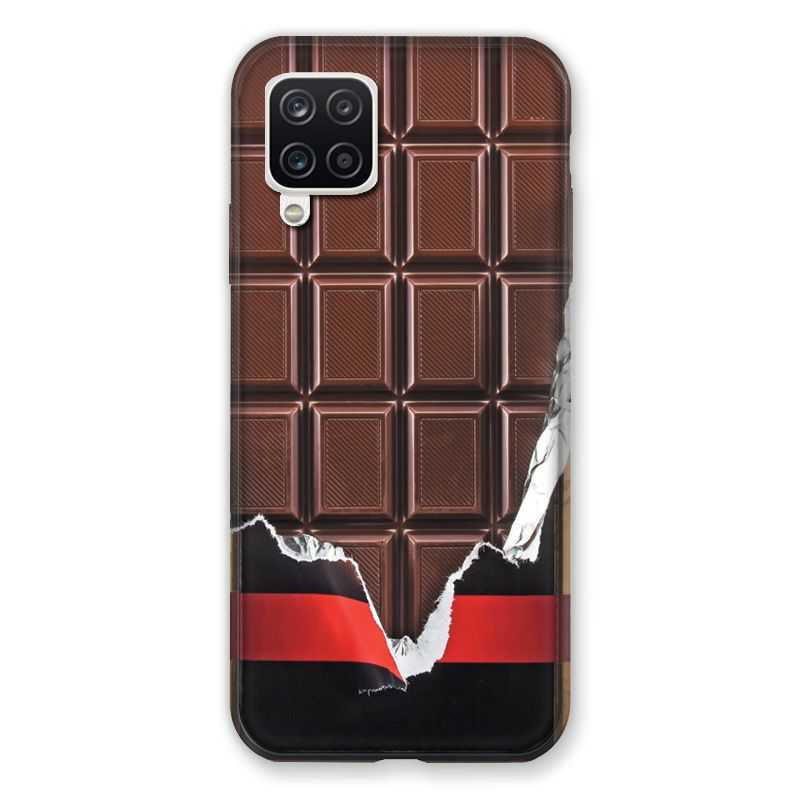 Coque Pour Samsung Galaxy A12 Trompe Oeil Chocolat