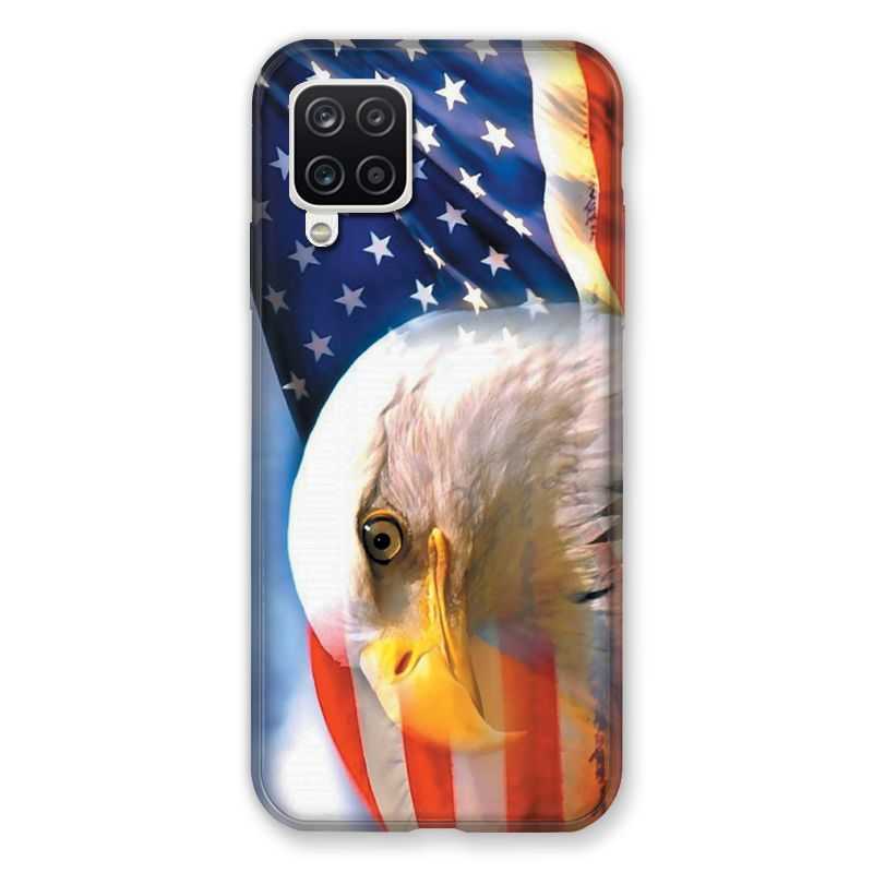 Coque Pour Samsung Galaxy A12 Amerique USA Aigle