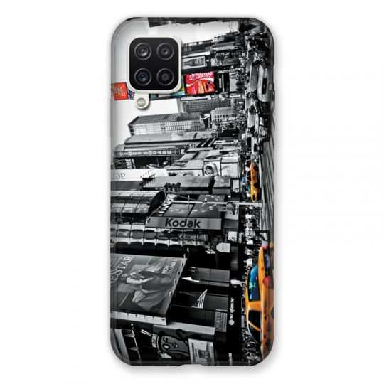 Coque Pour Samsung Galaxy A12 Amerique USA New York Taxi