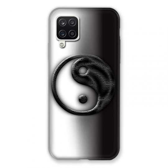 Coque Pour Samsung Galaxy A12 Yin Yang 3d