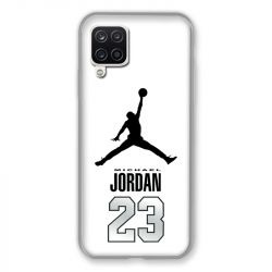 Coque Pour Samsung Galaxy A12 Jordan 23 Blanc
