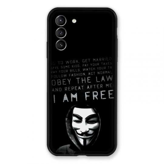 Coque Pour Samsung Galaxy S21 Anonymous I am free