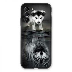Coque Pour Samsung Galaxy S21 Chien Reflet