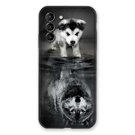 Coque Pour Samsung Galaxy S21 Chien Reflet