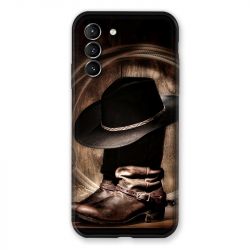 Coque Pour Samsung Galaxy S21 Cow Boy Chapeau