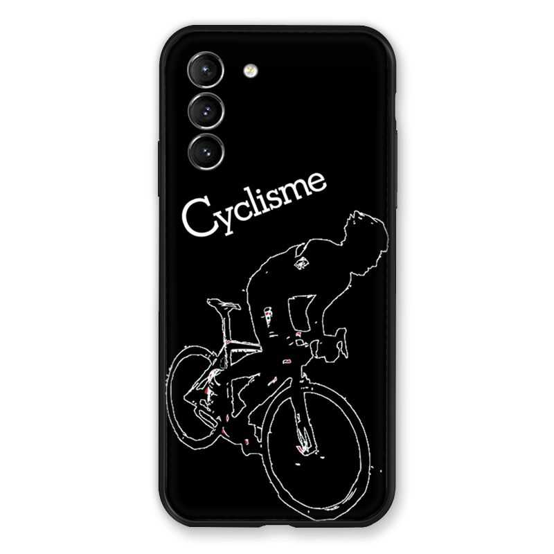 Coque Pour Samsung Galaxy S21 Cyclisme Ombre Blanche