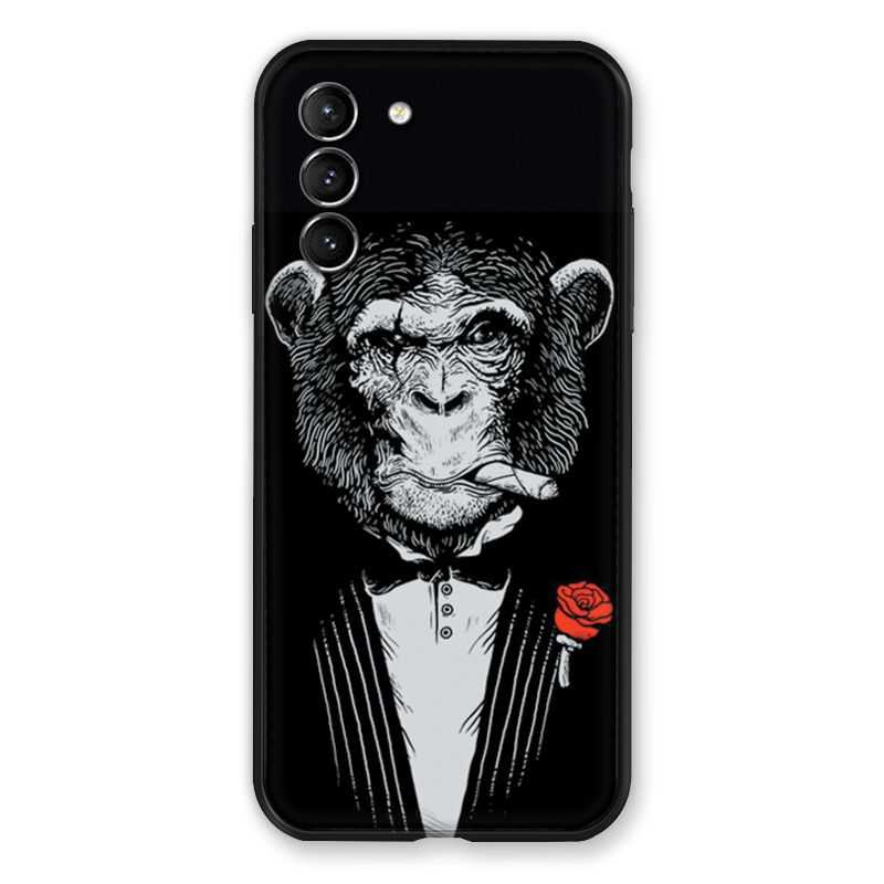Coque Pour Samsung Galaxy S21 Decale Singe Mafia
