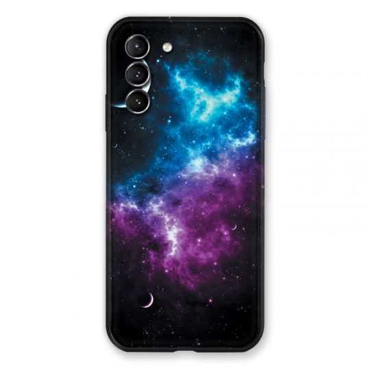 Coque Pour Samsung Galaxy S21 Univers Bleu Violet