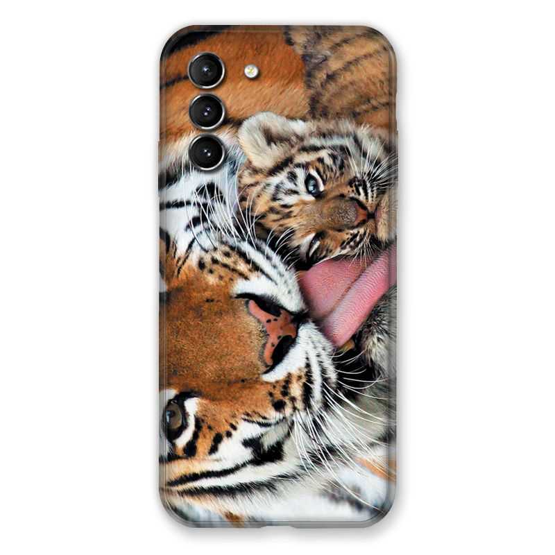 Coque Pour Samsung Galaxy S21 Bebe Tigre