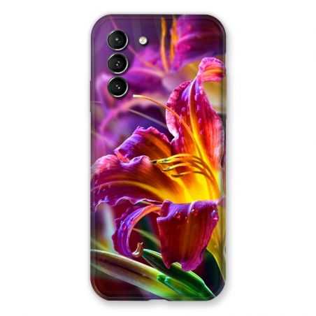 Coque Pour Samsung Galaxy S21 Fleur Lys Color