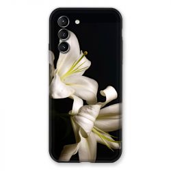 Coque Pour Samsung Galaxy S21 Fleur Lys Noir