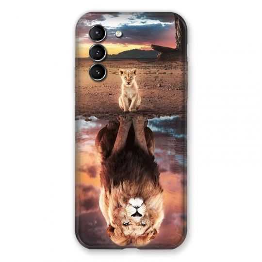 Coque Pour Samsung Galaxy S21 Lion Reflet